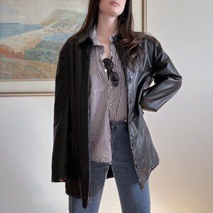 Vintage Armani Collezioni Mens Lambskin Leather Jacket Coat